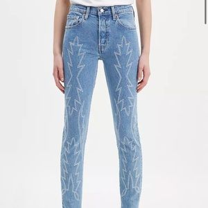 levi’s 501 embroidered skinny jean